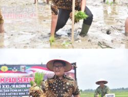 Ketua DPRD Provinsi Lampung Hadiri Kegiatan Tanam Padi Bersama Forkopimda di Lampung Timur